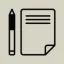 Illustration of a notepad and pen